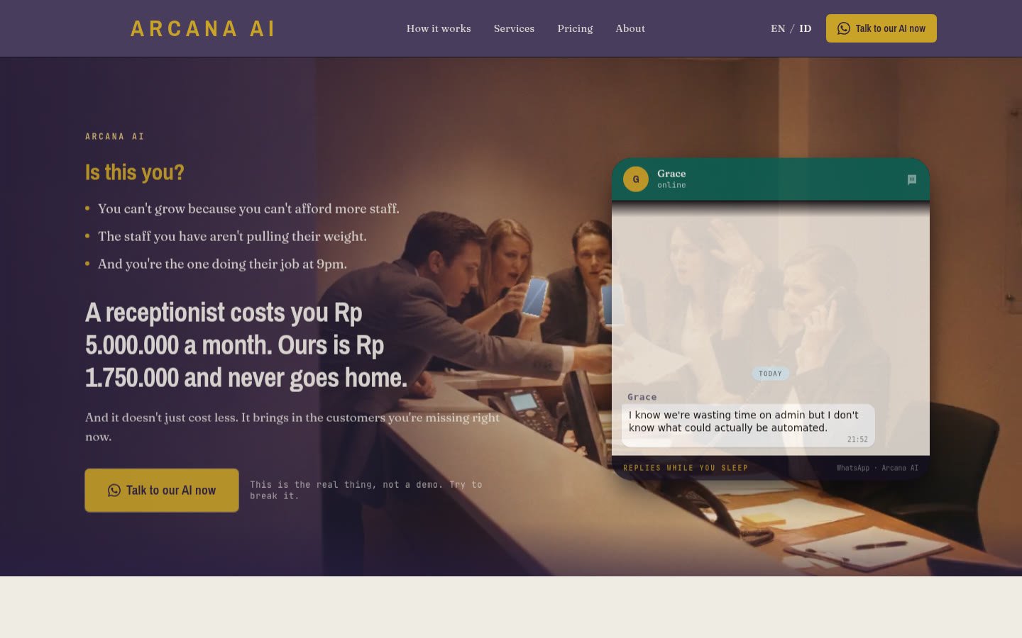 Tangkapan layar indomustrading.com di laptop.